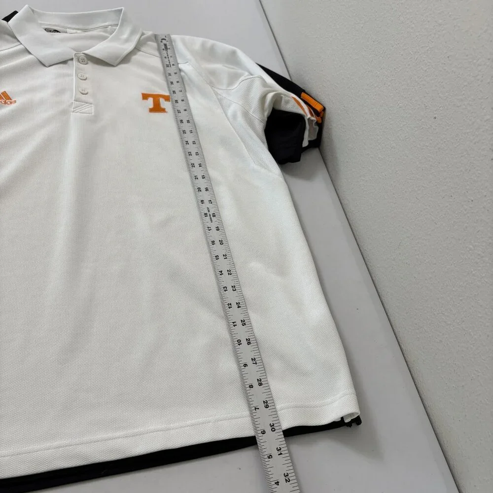 Adidas‎ University of Tennessee Polo Shirts Mens XL White Black Logo Volunteers